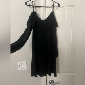 Michael Michael Kors black off the shoulder chain dress, perfect condition.